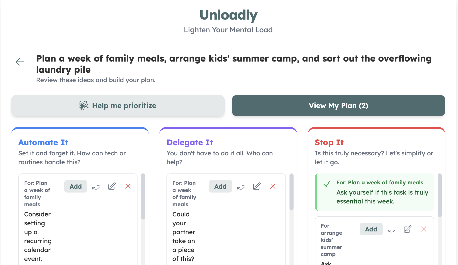 Screenshot of Unloadly App